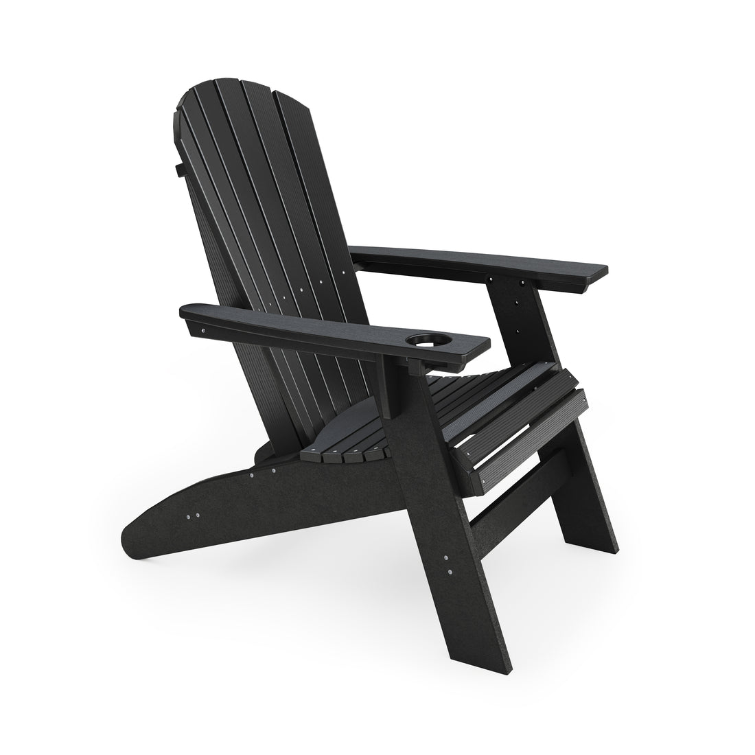 Black Adirondack Chair Sturdy Hdpe Poly Lumber For Poolside, Patio, And Garden Relaxation No Adirondack Black Weather Resistant Frame Garden & Outdoor American Traditional Hdpe Hdpe