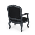 Dining Arm Chair Set Of 2 Black Fabric