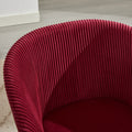 Ts Stripe Dinding Chair Wine Red Velvet