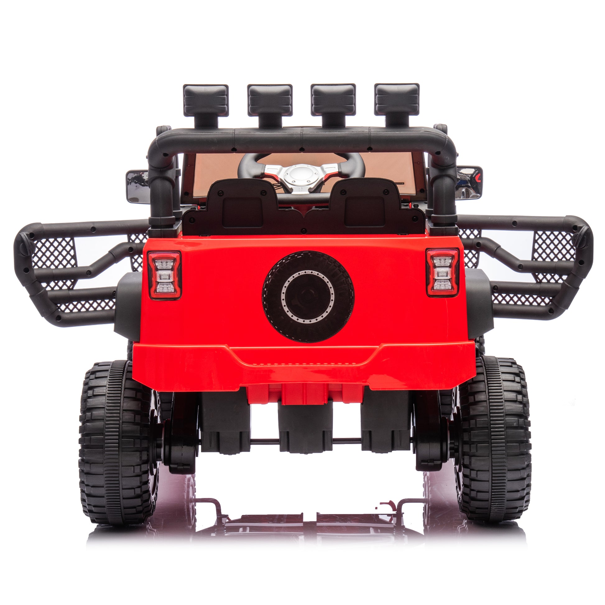 24V Kids Ride On Car W Parents Remote Control,400W Motor,Four Wheel Suspension,Adjustable Speed,Usb,Mp3,Music,Bluetooth,Large Display Screen,Power Display,Portable Handle,Safety Belt For Kids Aged 3 . Red 50 99 Lbs Polypropylene