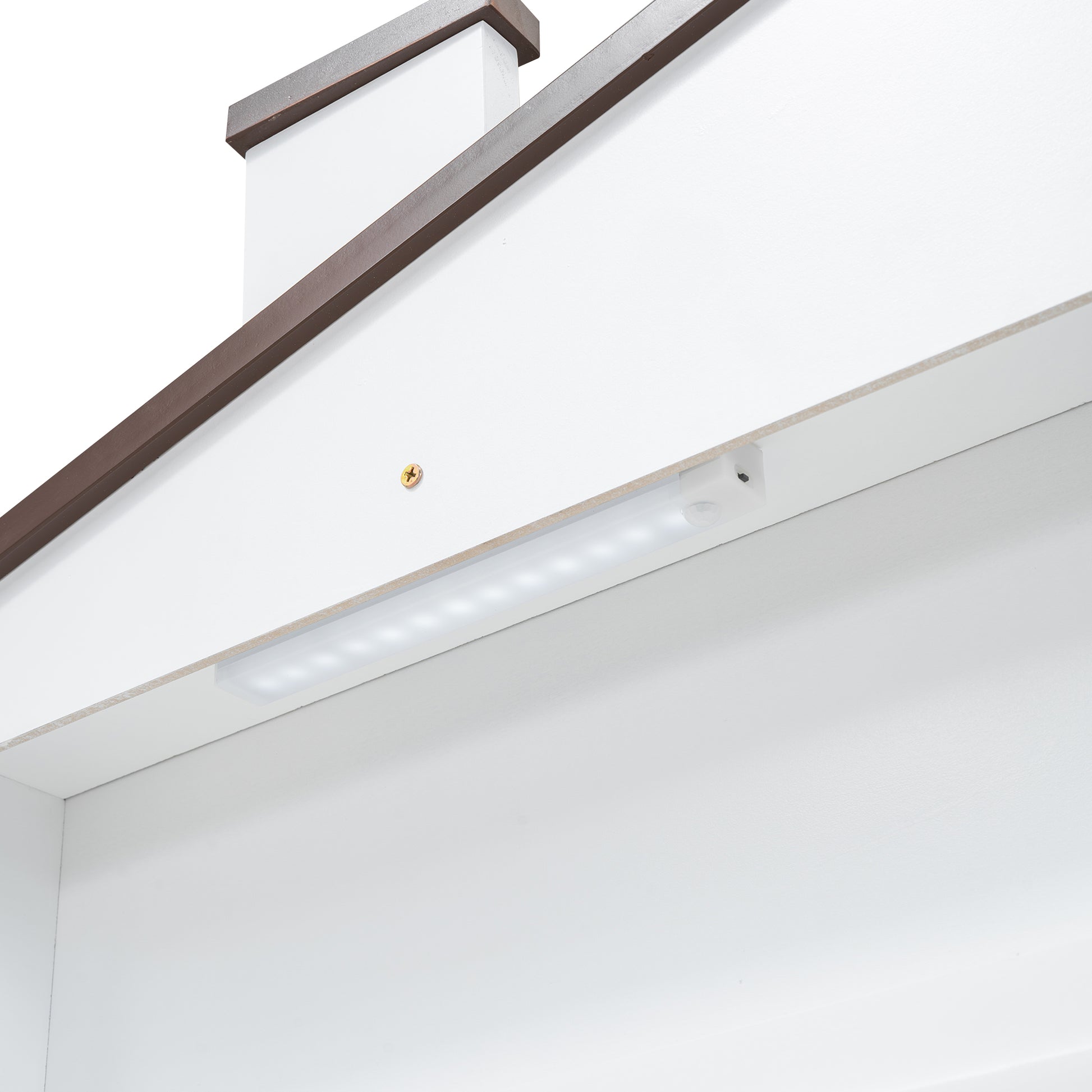 Full Size Wood Platform Bed With House Shaped Headboard, Led And Built In Storage, White Box Spring Not Required Full White Wood Bedroom Bed Frame Wood