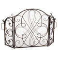 Kingsport Fireplace Screen Black Gold Iron