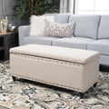 Storage Ottoman Wheat Fabric