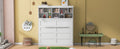 Queen Size Murphy Bed Wall Bed With Top Shelves & Usb,White Queen White Plywood