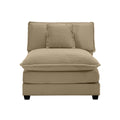 Armless Deep Seat Corduroy Single Sofa, Can Be Used With Combined With Alternative Armrest And Combined With Alrmess 2 Seater Sofas ,Tan Corduroy Fabric Tan Corduroy 1 Seat