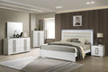 Olivia Contemporary Style 5 Drawer Chest Made With Wood In White White Bedroom Contemporary Solid Wood Mdf Wood