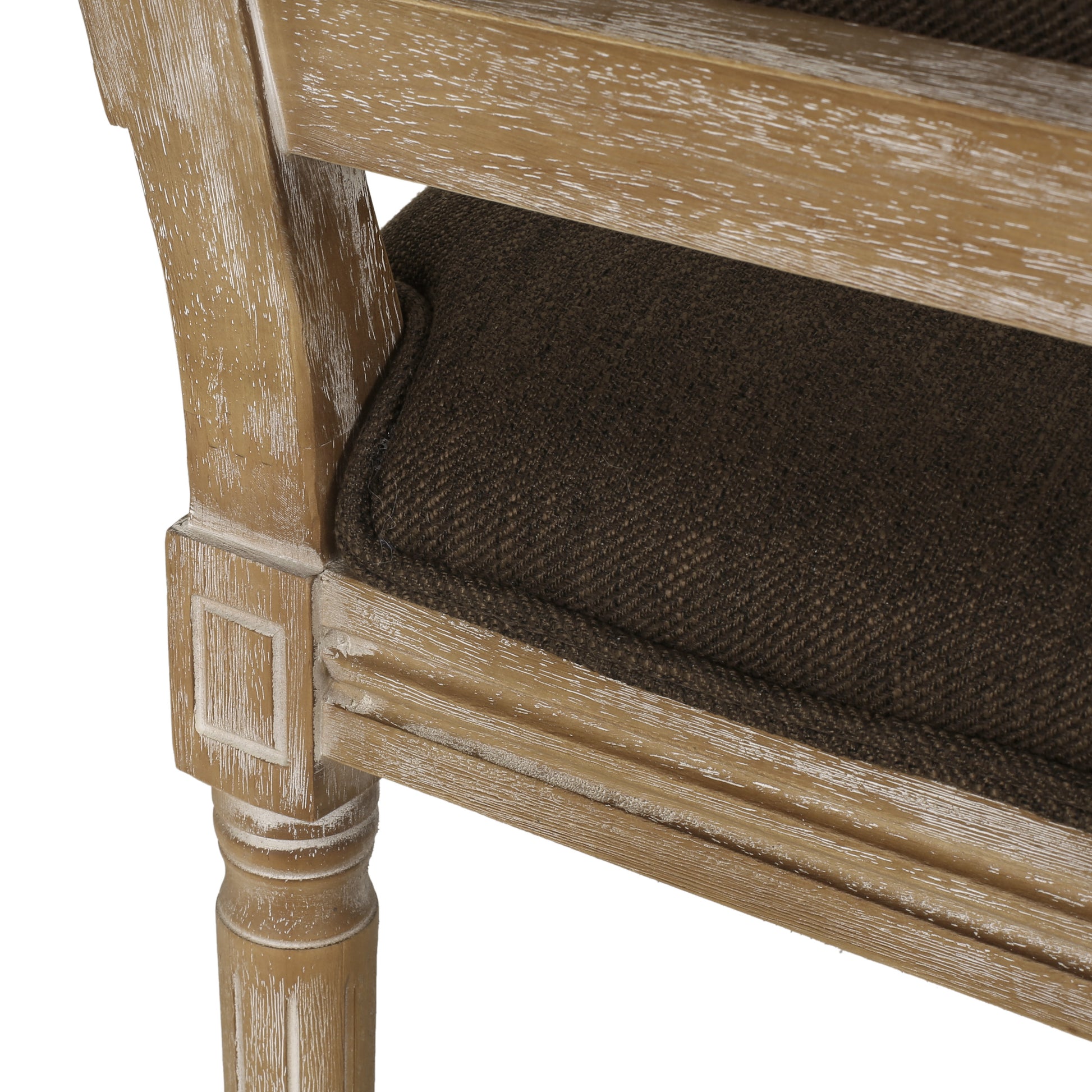 Dining Chair Brown Fabric