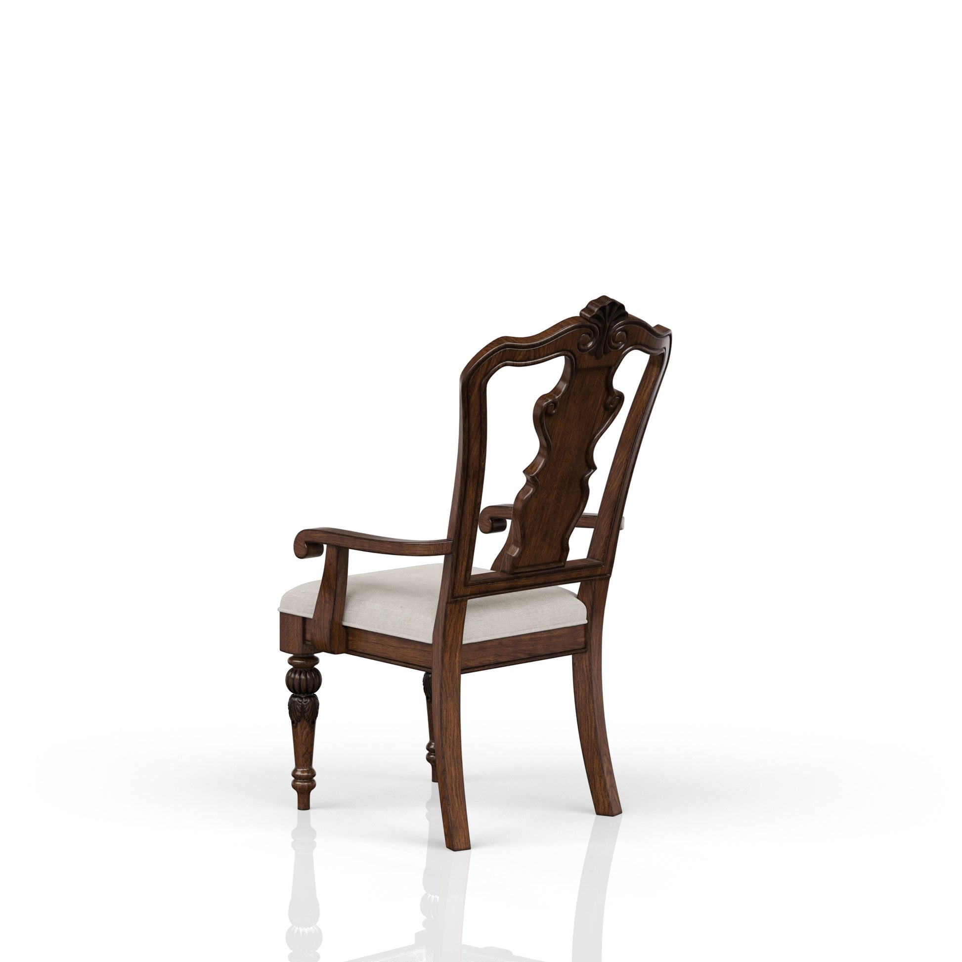 Mahogany Traditional Arm Chair Mahogany Solid Wood Mdf