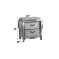 Leonora Nightstand, Vintage Platinum 22143 Silver Wood