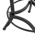 Newman Iron Wood Barstool Black Metal & Wood