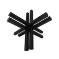 Accent Decor With Metal Double Jack Design, Black Black Metal