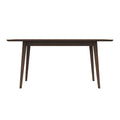 Levi Modern Style Solid Wood Rectangular Dining Kitchen Table Brown Wood