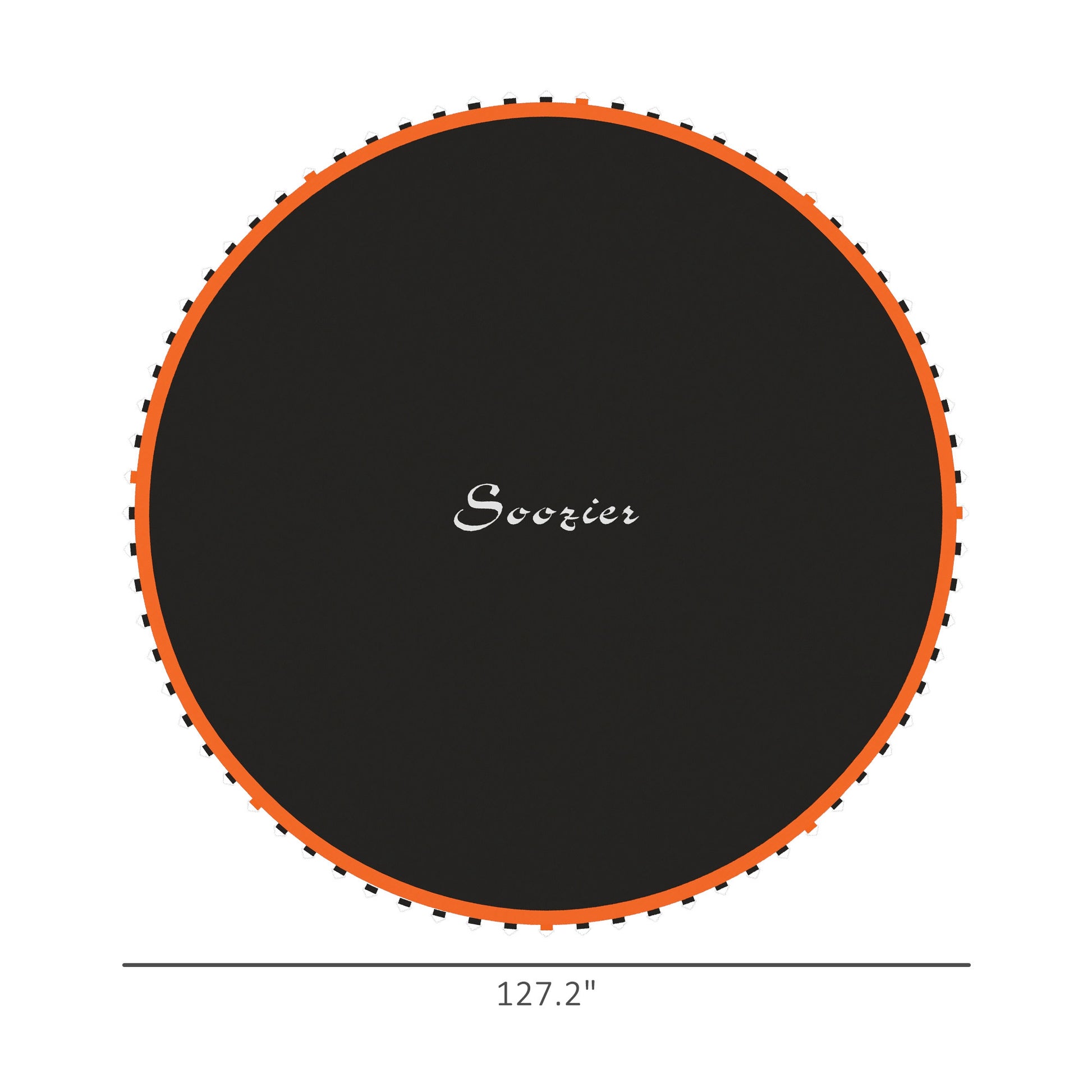 Soozier Trampoline Replacement Mat, Fits 12' Trampoline With 72 V Hooks & 5.5" Springs, Trampoline Mat With 8 Rows Of Stitching & Spring Pull Tool Spring & Frame Not Included , Orange Orange Plastic