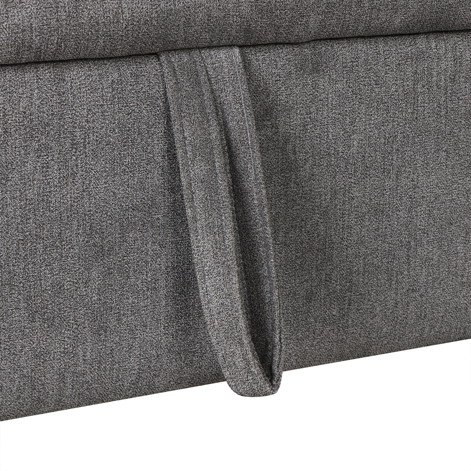 117.3" Oversized Sectional Sofa U Shaped Sofa Couch Pull Out Sofa Bed With Two Throw Pillows For Living Room, Gray Gray Foam Chenille 4 Seat