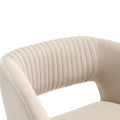 Coolmore Modern Chair With Velvet Fabric, Mid Century Chair With Wide Upholstered, Armchair For Living Room, Lounge, Bedroom Beige Beige Primary Living Space Foam Velvet