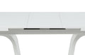 Kamaile Dining Table, White High Gloss Finish Dn02133 White Mdf Metal