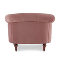La Rosa Victorian Tufted Upholstered Accent Chair, Ash Rose Pink Velvet Pink Foam Velvet