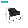 Modern Velvet Desk Chair ,Metal Legs Upholstered Accent Arm Chair For Living Room Bedroom Small Spaces Home Office,Black Black Dining Room Foam Velvet
