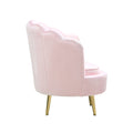 Alana Seashell Chair And Stool Pink Fabric