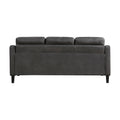 Gray Polished Microfiber Upholstered 1Pc Sofa Button Tufted Contoured Arms Solid Wood Frame Couch Casual Living Room Furniture Gray Microfiber Wood Primary Living Space Traditional,Transitional Solid Wood 3 Seat