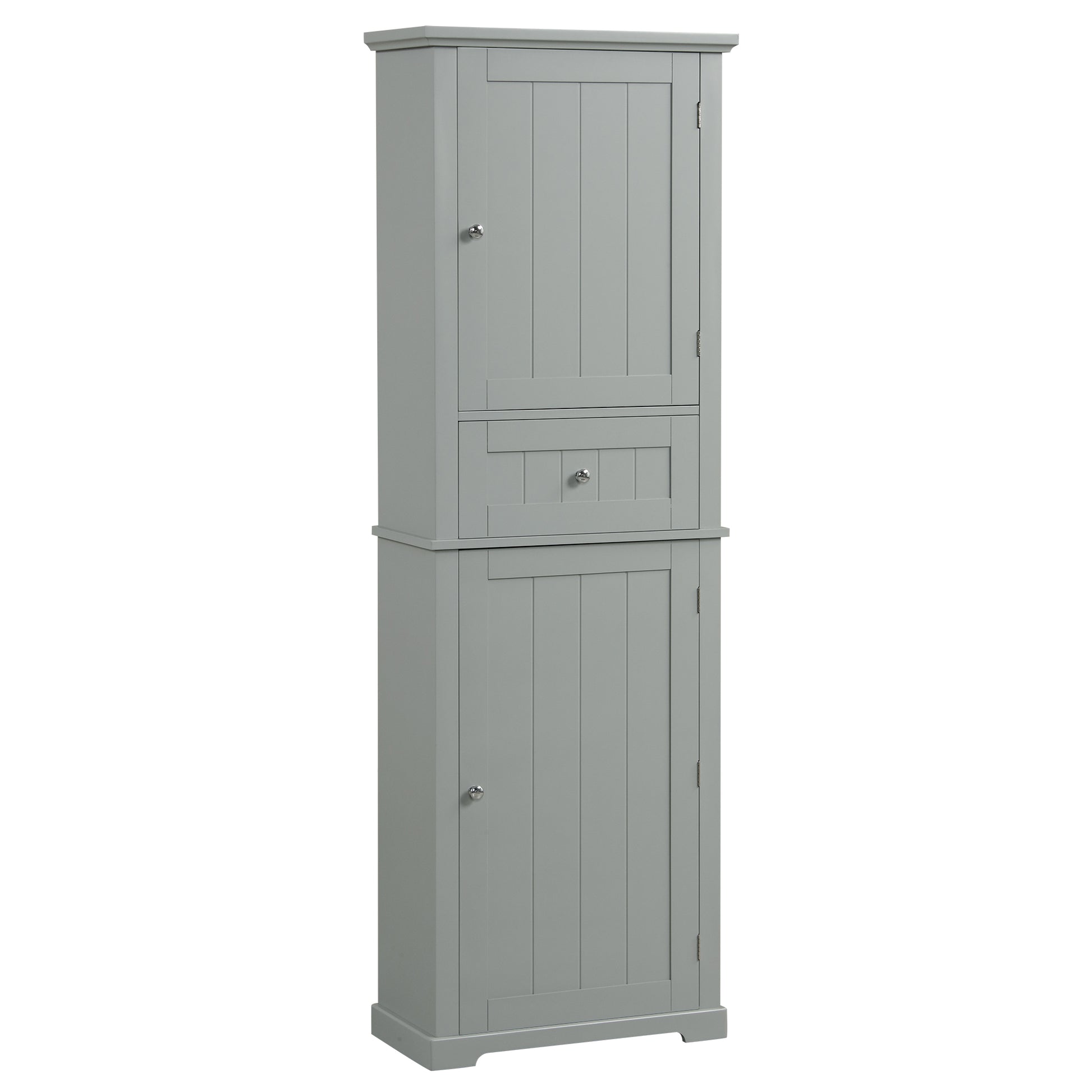 Tall Bathroom Storage Cabinet, Freestanding Storage Cabinet With Drawer And Adjustable Shelf, Mdf Board With Painted Finish, Grey Old Sku:Wf312727Aae Grey Mdf