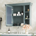 35'' x 28'' Blue Wall Mounted Bathroom Storage Cabinet blue-5+-adjustable shelves-bathroom-wall