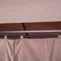 Outsunny 10' X 13' Patio Gazebo, Outdoor Gazebo Canopy Shelter With Curtains, Vented Roof, Steel Frame For Garden, Lawn, Backyard And Deck, Khaki Khaki Steel