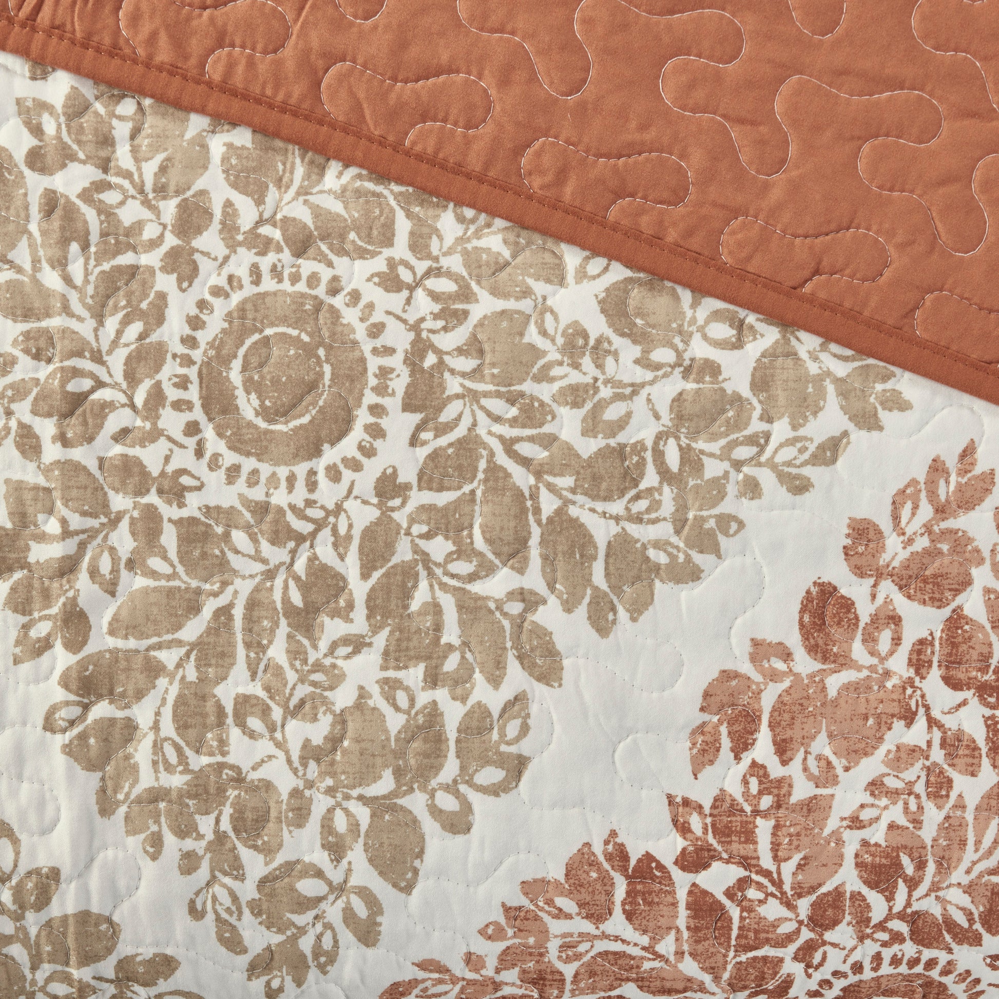 6 Piece Printed Quilt Set With Throw Pillows Multi Full Queen Full Multi Cotton