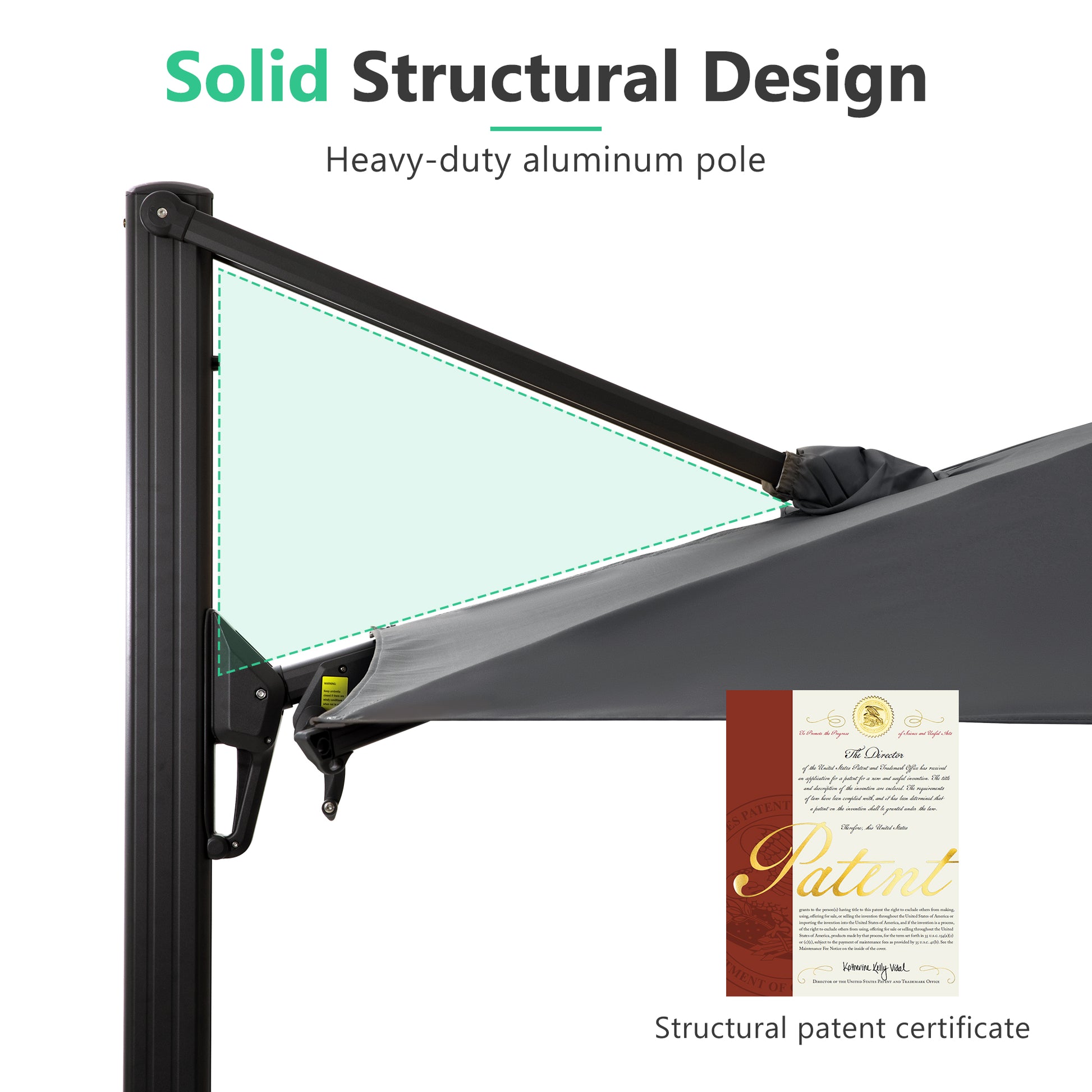 inclosed patio umbrella 10 Ft Cantilever Patio Umbrella With 360 Rotation & Tilt Adjustment, S