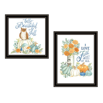 2 Piece Vignette I Beautiful Fall Most Of All Black Framed Wall Art For Living Room, Bedroom Wall Art Print For Home Decor By Deb Strain Multicolor Wood Paper