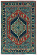 Traditional, Transitional, Oriental, Medallion, Border, Cut Pile 5' X 7'6