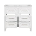 36'' Bathroom Vanity Without Sinkfree Standing Single Vanity Set With Four Drawers, Solid Wood Frame Bathroom Storage Cabinet Only Not Include Sink 4 White Bathroom Freestanding Solid Wood Mdf Painted