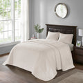 Reversible Bedspread Set Cream Twin Cream Cotton