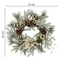 Christmas Wreath 20 Inch Christmas Door Decorations Wreath With Warm Lights Multicolor American Design Pine