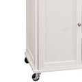 Natural And White 2 Door Kitchen Cart With 2 Drawers Natural White Dining Room Contemporary Kitchen Carts Solid Wood Mdf Medium 40 55In