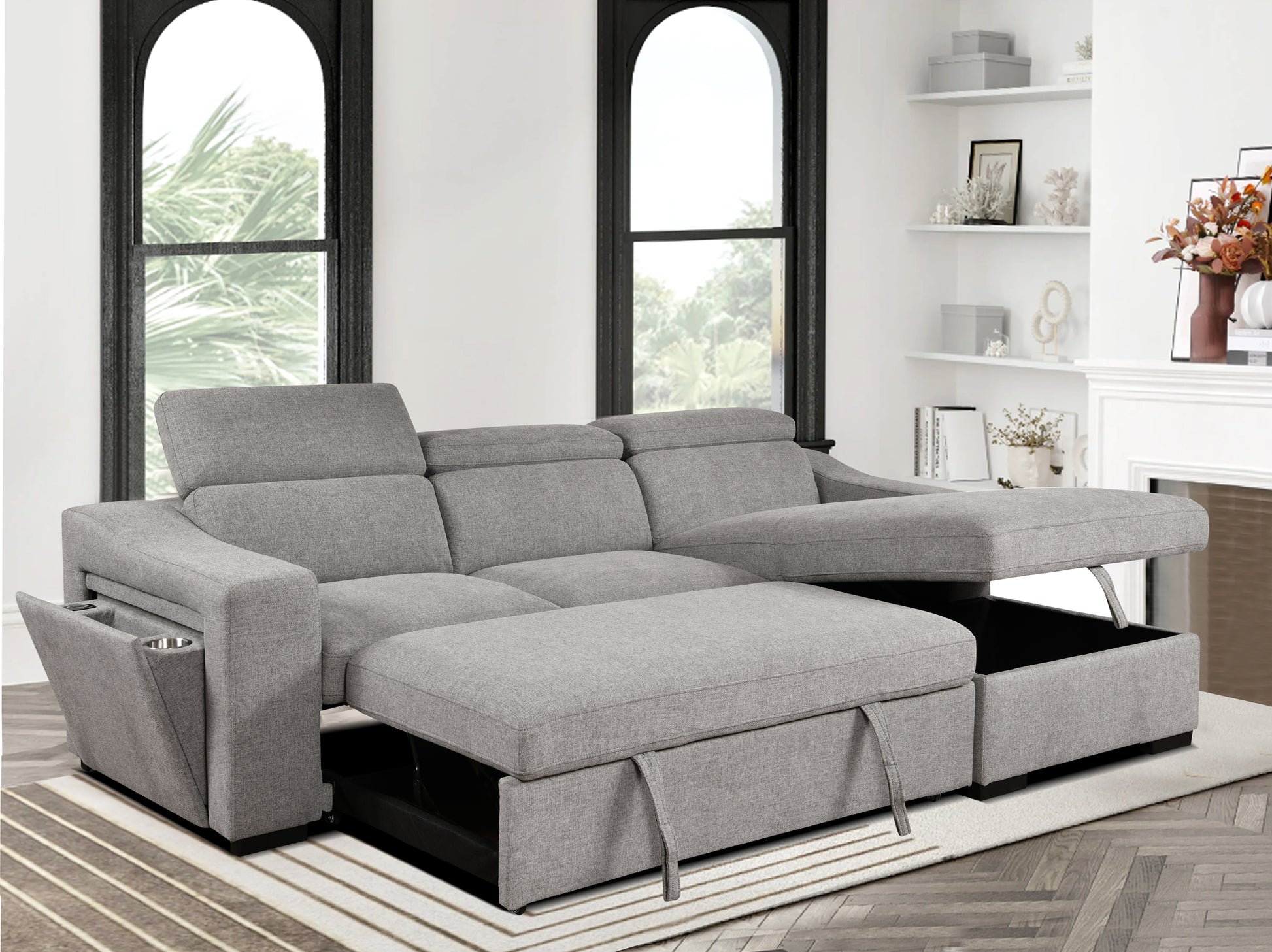 Sofa Bed Corner Sofa With Cup Holder Cup Holder Corner Sofa Fold