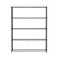 Warehouse, Supermarket,Kitchen,And Other 5 Layer Heavy Duty Adjustable Shelves With Wheels And Adjustable Feet,Each Metal Frame Bearing 300 Pounds. 59.45 