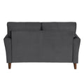 Modern Living Room Sofa Set 2Pcs Comfort Sofa Loveseat Plush Seatbacks Tufted Detail Gray Velvet Upholstery Solid Wood Frame Furniture Gray Velvet Wood Primary Living Space Modern Flared Arms Solid Wood 5 Seat