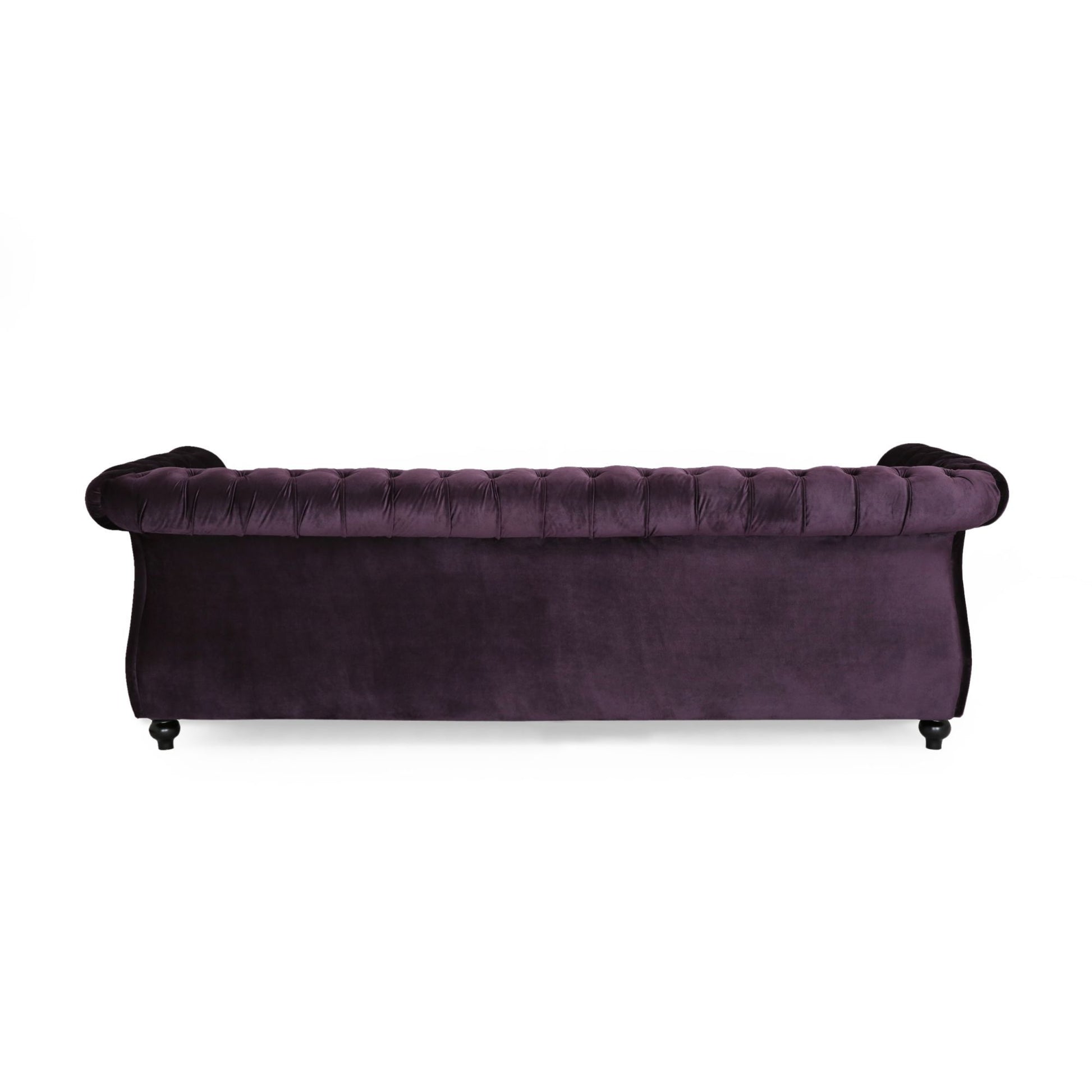 Luxurious 3 Seater Purple Velvet Sofa, Featuring A Classic Design With Modern Elegance, Perfect For Adding Sophistication And Style To Any Living Room, Plush Comfort And Durable Craftsman Black Berry Wood Primary Living Space Medium Soft Tight Back