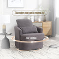 Coolmore Swivel Barrel Chair, Comfy Round Accent Sofa Chair For Living Room, 360 Degree Swivel Barrel Club Chair, Leisure Arm Chair For Nursery, Hotel, Bedroom, Office, Lounge Gray Teddy Gray