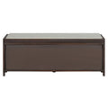Distressed Shutter Storage Bench With Acacia Veneer For Retro Charm For Living Room, Entryway Espresso Espresso Mdf