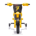 12V Kids Ride On Electric Toy Motorcycle,Rear Suspension,Twist Grip Throttle,Slow Start,Removable Training Wheels,Indie Music Box With Horn And Engine,Simulation Of Dirt Bike Modeling For Kids 3 8. Yellow 50 99 Lbs Polypropylene