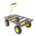 Wagon Cart Garden Cart Trucks Make It Easier To Transport Firewood Yellow Black Black Garden & Outdoor Metal