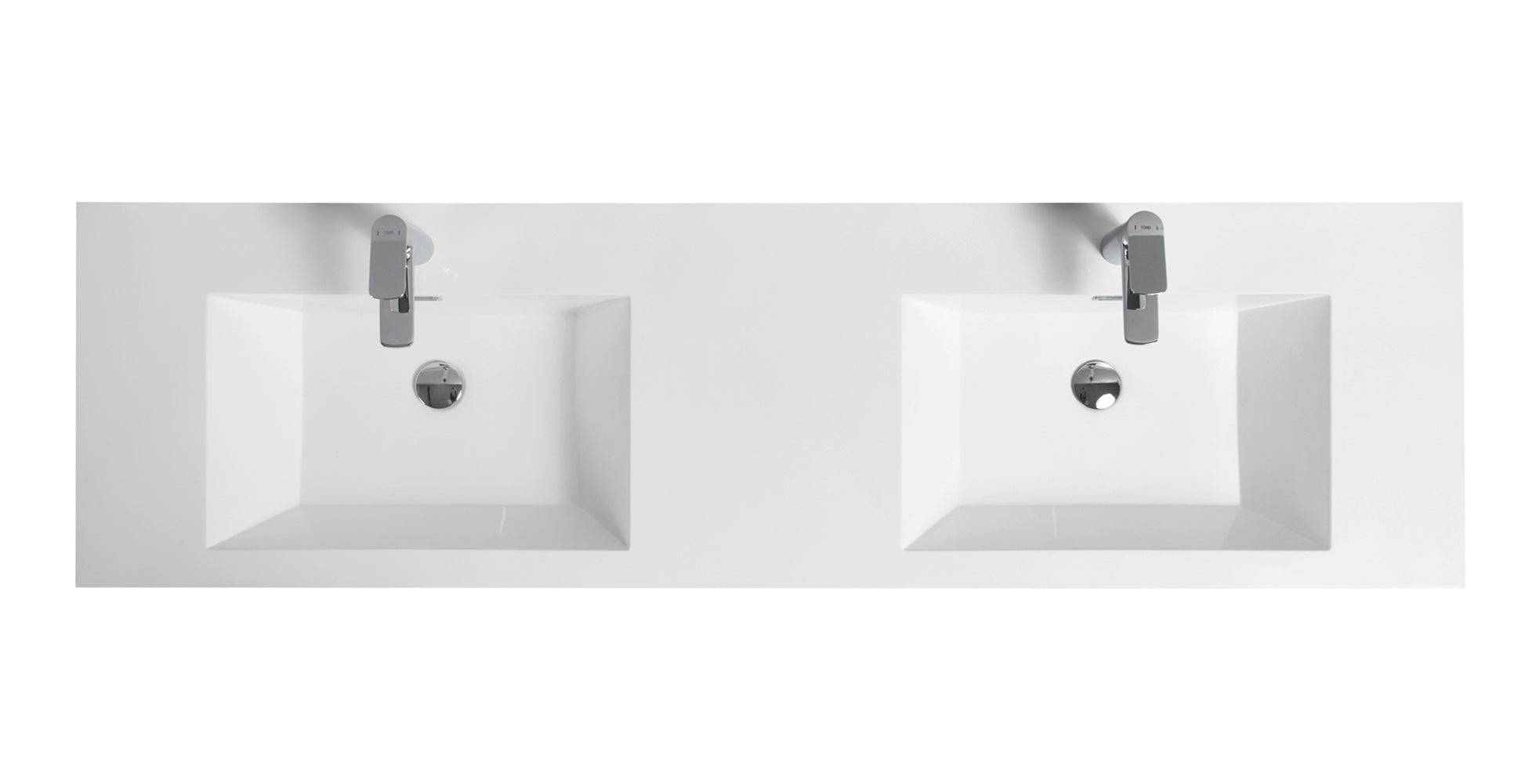 72" Floating Bathroom Vanity With Sink, Modern Wall Mounted Bathroom Storage Vanity Cabinet With 2 Resin Top Basin And 4 Soft Close Drawers, Glossy Black 24V11 72Gb 4 Black Bathroom Wall Mounted