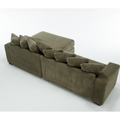 Arrived Oversized Two Piece Couches, L Shaped Sofa, Corduroy, Right Chaise Daybed,With Armrests,Eight Throw Pillows,Corner Sofa,Easy To Assemble, Green Green Polyester Wood Primary Living Space