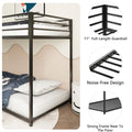 Same As Original B083124170 Adam Sturdy Twin Over Twin Metal Bunk Black For Kids And Adult, Low Profile And Easy Climbing With Stable Ladder Twin Box Spring Not Required Black Metal Bedroom Bed