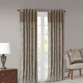 Jacquard Curtain Panel Pair 2 Pcs Window Panels Blue Brown Polyester