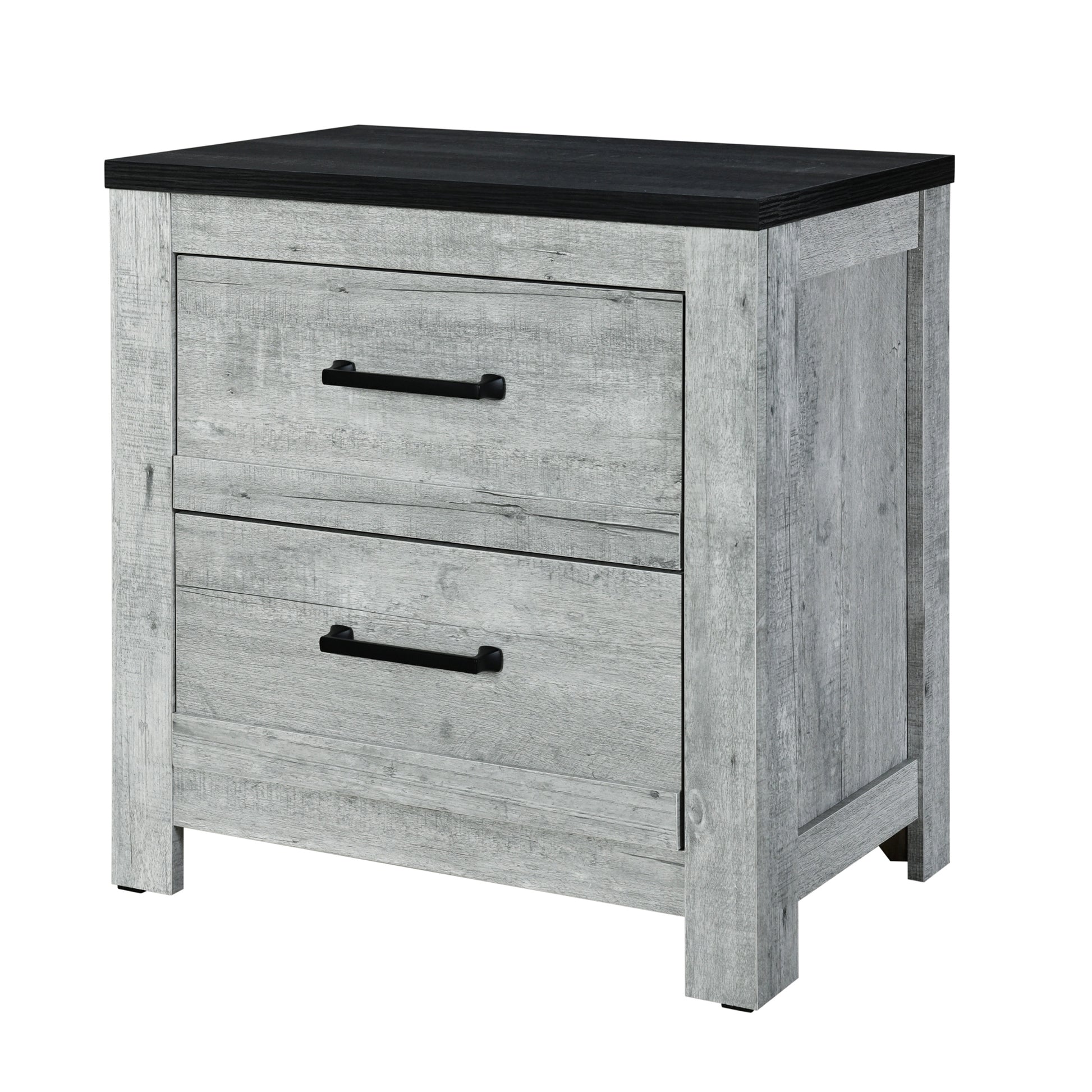 Kicks Grey Wash Nightstand Gray Wash Solid Wood Mdf