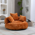Coolmore Lazy Sofa Durable Comfort Lounger High Back Bean Bag Chair Couch With Three Pillows For Adults And Kids, Indoor & Outdoor, Single Gaming Sofa Chair For Bedroom,Office Orange Chenille Orange Foam Chenille 1 Seat