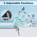 Patio Chaise Lounge Set, 3 Pieces Aluminum Adjustable Pool Lounge Chairs Textilene Sunbathing Recliner With Headrest Lake Blue,2 Lounge Chairs 1 Table Lake Blue Aluminium